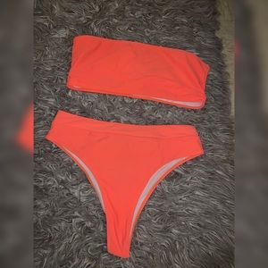 Neon orange bikini